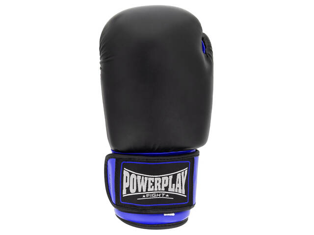 Боксерські рукавиці PowerPlay 3004 Classic Чорно-Сині 16 унцій - Фото 2