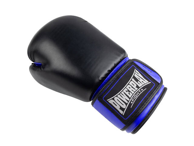 Боксерські рукавиці PowerPlay 3004 Classic Чорно-Сині 16 унцій - Фото 4