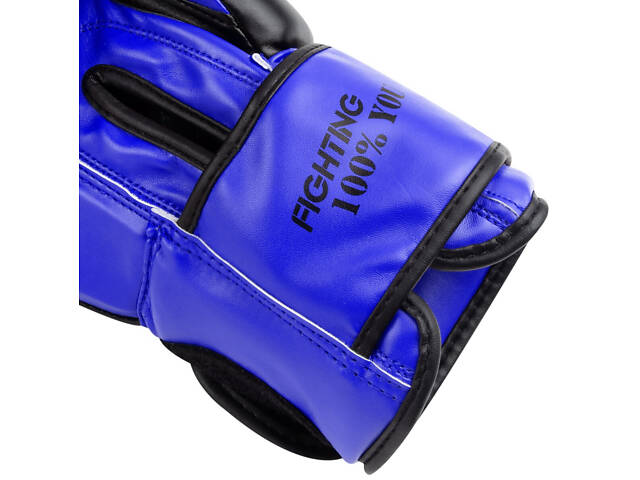Боксерські рукавиці PowerPlay 3004 Classic Чорно-Сині 16 унцій - Фото 9