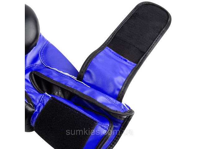 Боксерські рукавиці PowerPlay 3004 Classic Чорно-Сині 10 унцій - Фото 10