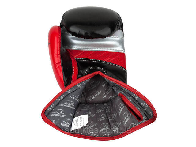 Боксерські рукавиці PowerPlay 3007 Scorpio Чорні карбон 12 унцій - Фото 4