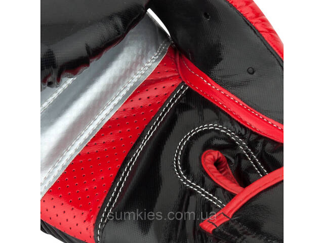 Боксерські рукавиці PowerPlay 3007 Scorpio Чорні карбон 12 унцій - Фото 5