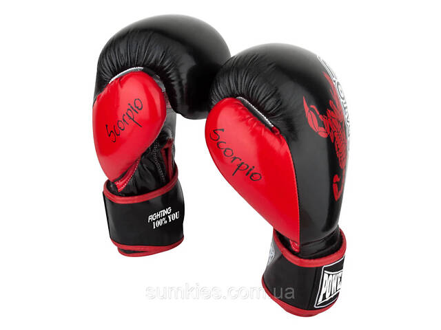 Боксерські рукавиці PowerPlay 3007 Scorpio Чорні карбон 12 унцій - Фото 6