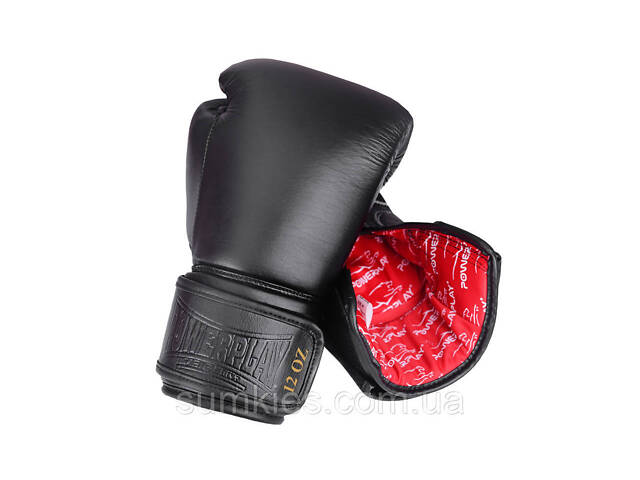 Боксерські рукавиці PowerPlay 3014 Indiana Чорні (натуральна шкіра) 12 унцій - Фото 6