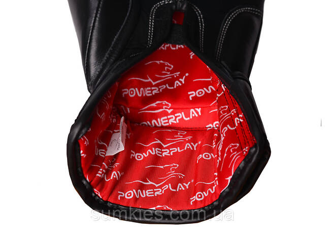 Боксерські рукавиці PowerPlay 3014 Indiana Чорні (натуральна шкіра) 14 унцій - Фото 7