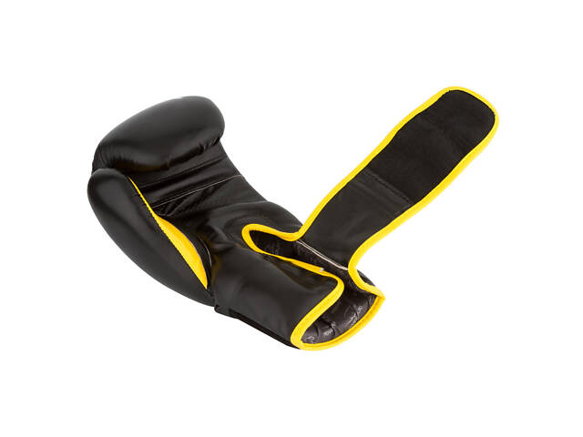 Боксерські рукавиці PowerPlay 3018 Jaguar Чорно-Жовті 14 унцій - Фото 6