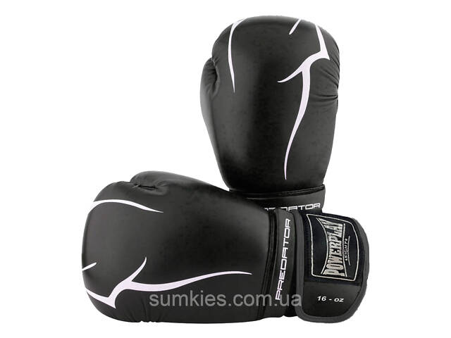 Боксерські рукавиці PowerPlay 3018 Jaguar Чорні 12 унцій - Фото 5
