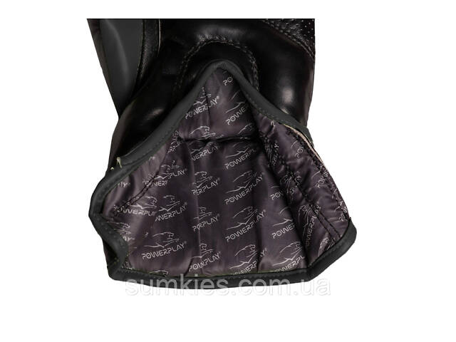 Боксерські рукавиці PowerPlay 3018 Jaguar Чорні 8 унцій - Фото 4