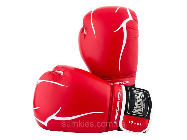 Боксерські рукавиці PowerPlay 3018 Jaguar Червоні 10 унцій - Фото 2