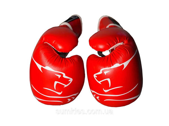Боксерські рукавиці PowerPlay 3018 Jaguar Червоні 10 унцій - Фото 4