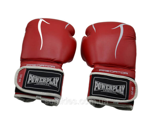 Боксерські рукавиці PowerPlay 3018 Jaguar Червоні 10 унцій - Фото 8
