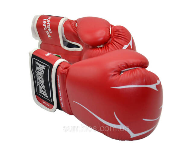 Боксерські рукавиці PowerPlay 3018 Jaguar Червоні 10 унцій - Фото 10