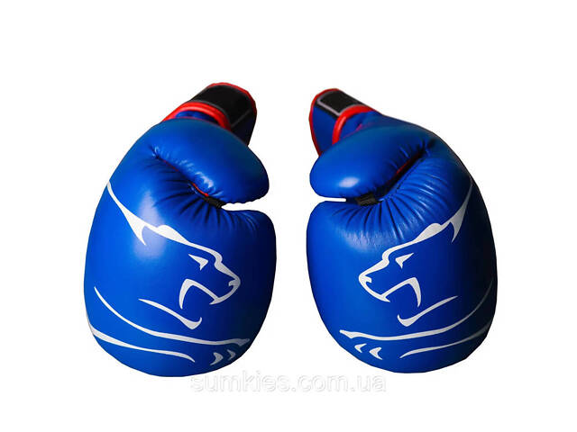Боксерські рукавиці PowerPlay 3018 Jaguar Сині 12 унцій - Фото 4