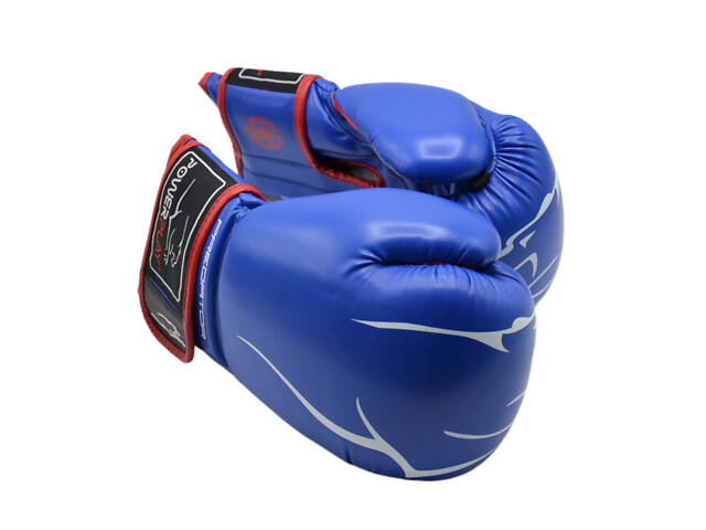 Боксерські рукавиці PowerPlay 3018 Jaguar Сині 14 унцій - Фото 9