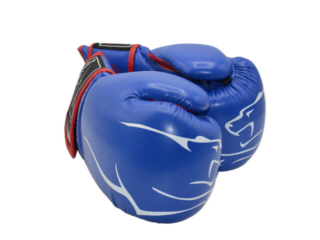 Боксерські рукавиці PowerPlay 3018 Jaguar Сині 14 унцій - Фото 10