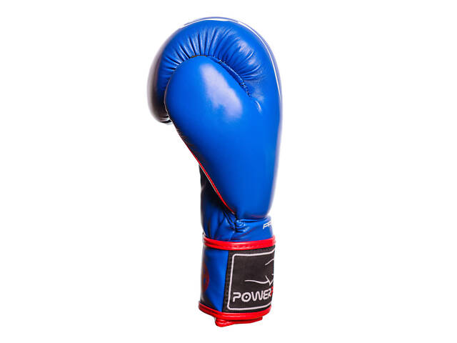 Боксерські рукавиці PowerPlay 3018 Jaguar Сині 14 унцій - Фото 3