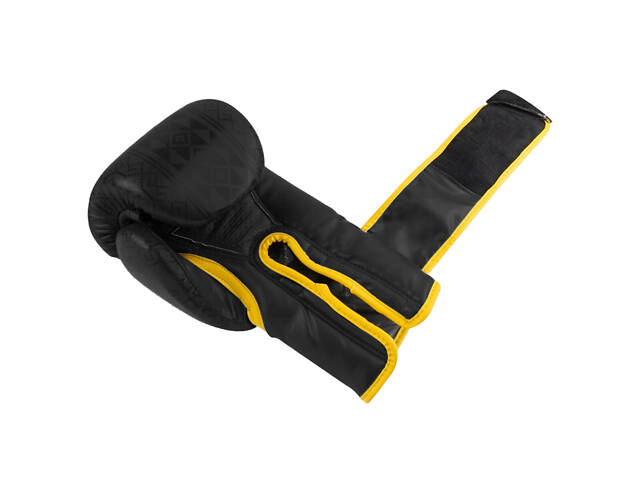 Боксерські рукавиці PowerPlay 3021 Ukraine Чорно жовті 12 унцій - Фото 10