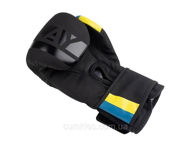 Боксерські рукавиці PowerPlay 3021 Ukraine Чорні 12 унцій - Фото 5