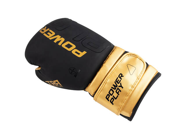 Боксерські рукавиці PowerPlay 3024 Ultra Mat Чорно-Золоті 8 унцій - Фото 4