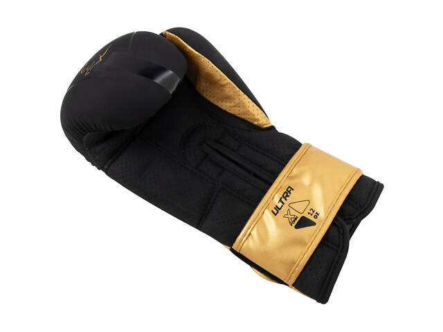 Боксерські рукавиці PowerPlay 3024 Ultra Mat Чорно-Золоті 8 унцій - Фото 5