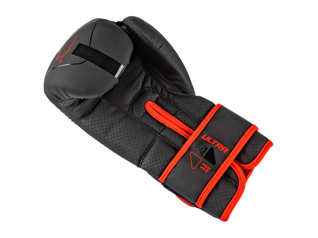 Боксерські рукавиці PowerPlay 3024 Ultra Mat Чорно-Червоні 10 унцій - Фото 9