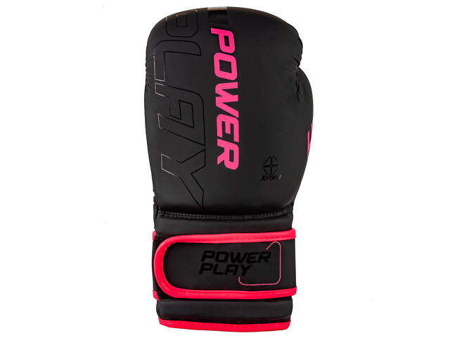 Боксерські рукавиці PowerPlay 3024 Ultra Mat Чорно-Рожеві 12 унцій - Фото 6