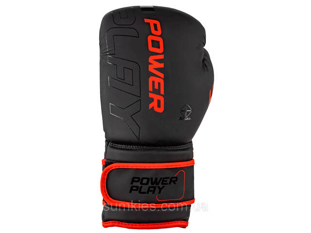 Боксерські рукавиці PowerPlay 3024 Ultra Mat Чорно-Червоні 16 унцій - Фото 6