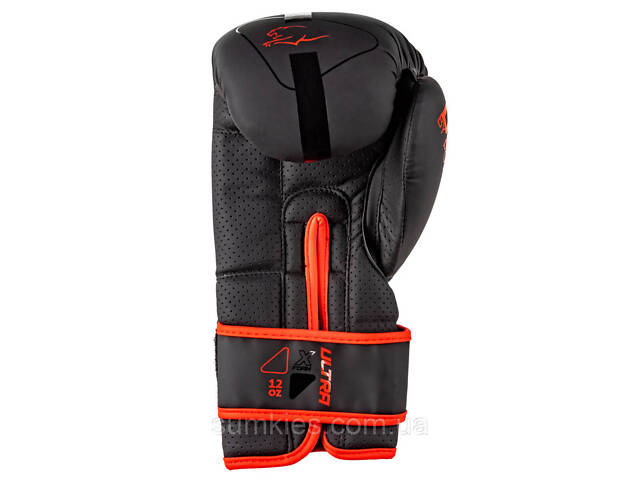 Боксерські рукавиці PowerPlay 3024 Ultra Mat Чорно-Червоні 16 унцій - Фото 7