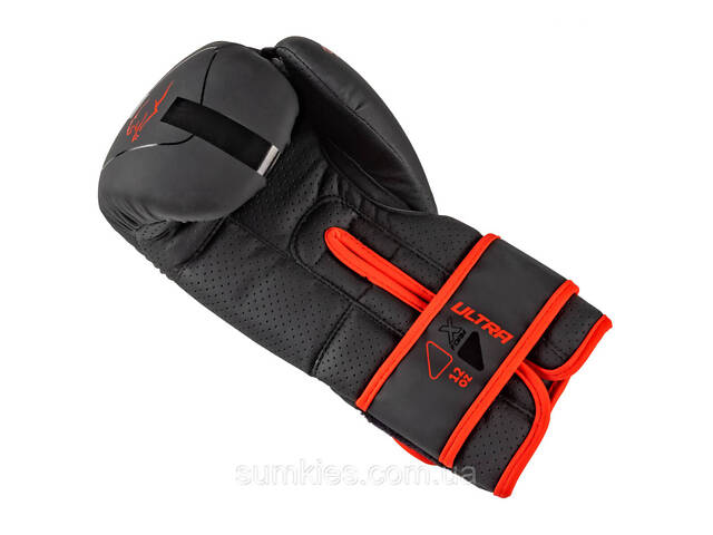 Боксерські рукавиці PowerPlay 3024 Ultra Mat Чорно-Червоні 16 унцій - Фото 9