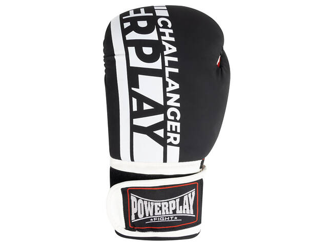 Боксерські рукавиці PowerPlay 3086 Matt Challenger Чорно-Білі 10 унцій - Фото 2
