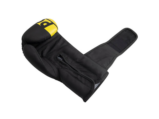 Боксерські рукавиці PowerPlay 3086 Matt Challenger Чорно-Жовті 14 унцій - Фото 6