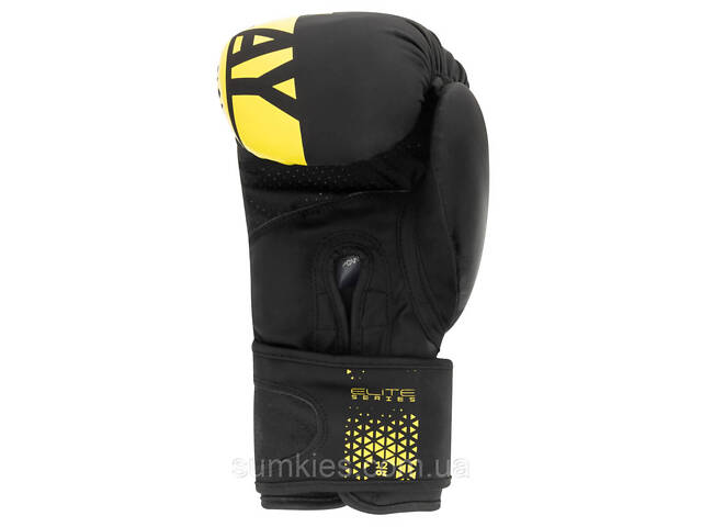 Боксерські рукавиці PowerPlay 3086 Matt Challenger Чорно-Жовті 14 унцій - Фото 3
