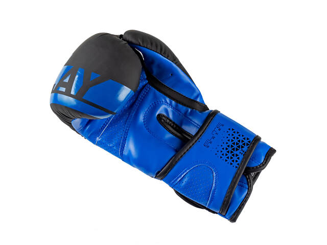 Боксерські рукавиці PowerPlay 3086 Matt Challenger Чорно-Сині 10 унцій - Фото 9