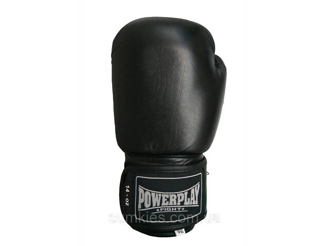 Боксерські рукавиці PowerPlay 3088 Impulse Чорні (натуральна шкіра) 14 унцій - Фото 3