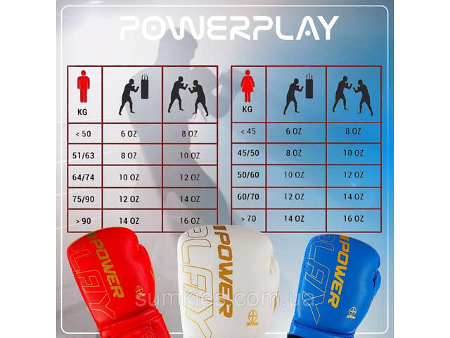 Боксерські рукавиці PowerPlay 3089 Alpha Сині 10 унцій - Фото 10