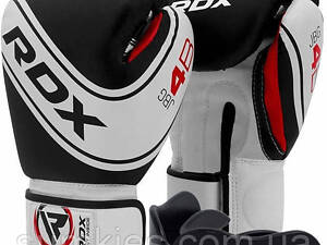 Боксерські рукавиці RDX 4B Robo Kids White/Black 6 унцій (капа в комплекті)