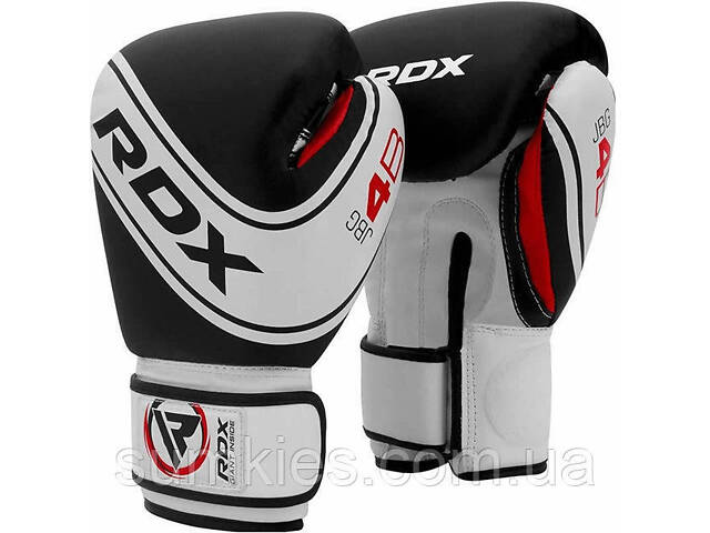 Боксерські рукавиці RDX 4B Robo Kids White/Black 6 унцій (капа в комплекті) - Фото 2