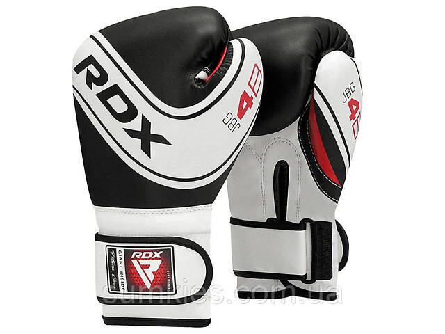 Боксерські рукавиці RDX 4B Robo Kids White/Black 6 унцій (капа в комплекті) - Фото 3