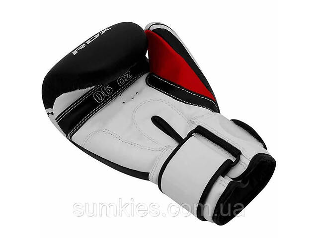 Боксерські рукавиці RDX 4B Robo Kids White/Black 6 унцій (капа в комплекті) - Фото 6