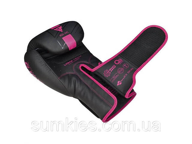 Боксерские перчатки RDX F6 MATTE PINK-10OZ (капа в комплекте) - Фото 5