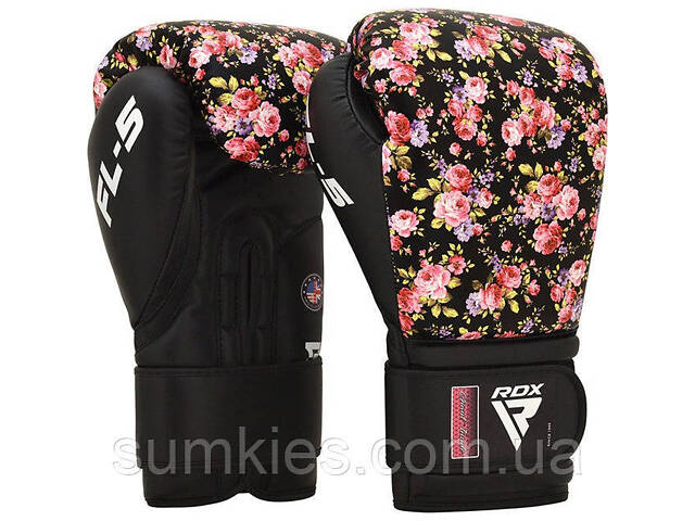 Боксерські рукавиці RDX FL-5 BLACK-8 унцій (капа в комплекті) - Фото 3