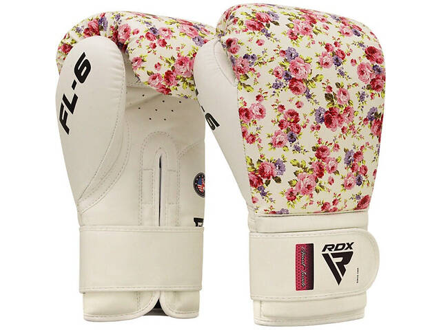 Боксерські рукавиці RDX FL-6 WHITE-8 унцій (капа в комплекті) - Фото 3