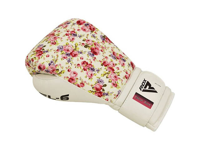 Боксерські рукавиці RDX FL-6 WHITE-8 унцій (капа в комплекті) - Фото 4