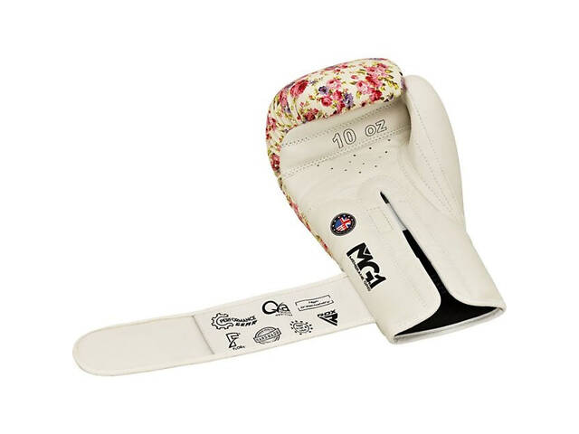 Боксерські рукавиці RDX FL-6 WHITE-8 унцій (капа в комплекті) - Фото 6