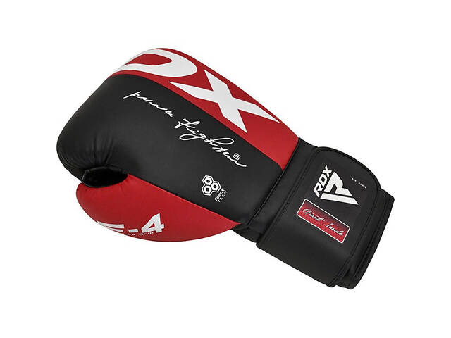 Боксерські рукавиці RDX REX F4 RED/BLACK-10 унцій (капа в комплекті) - Фото 3