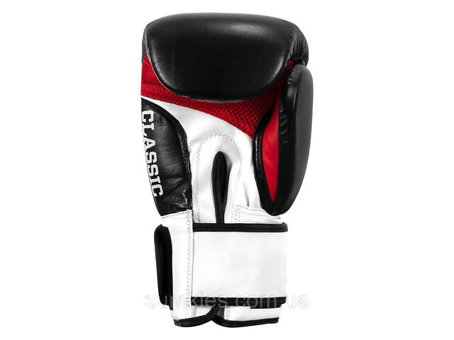 Боксерские перчатки TITLE Classic Leather 2.0 Black/White/Red L 14 oz (бинты 4м. в комплекте) - Фото 7
