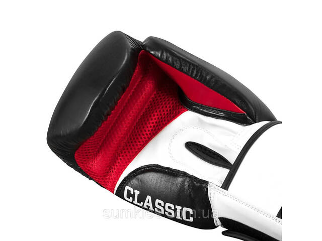 Боксерские перчатки TITLE Classic Leather 2.0 Black/White/Red L 14 oz (бинты 4м. в комплекте) - Фото 8