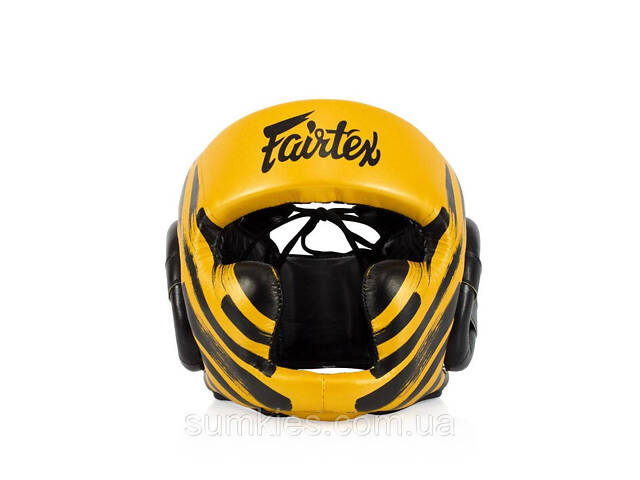 Боксерський шолом Fairtex HG16 Gold M - Фото 3