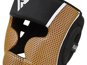Боксерський шолом RDX AURA PLUS T-17 Black Golden S