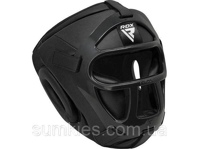 Боксерський шолом RDX T1 Grill Full Black XL - Фото 2
